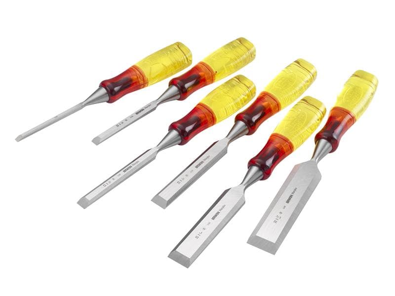 Irwin® Marples® TM373/S6 M373 Bevel Edge Chisel Splitproof Handle Set 6 Piece