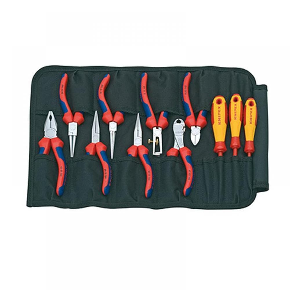 Knipex 00 19 41 Pliers & Screwdriver Set In Tool Roll 11 Piece