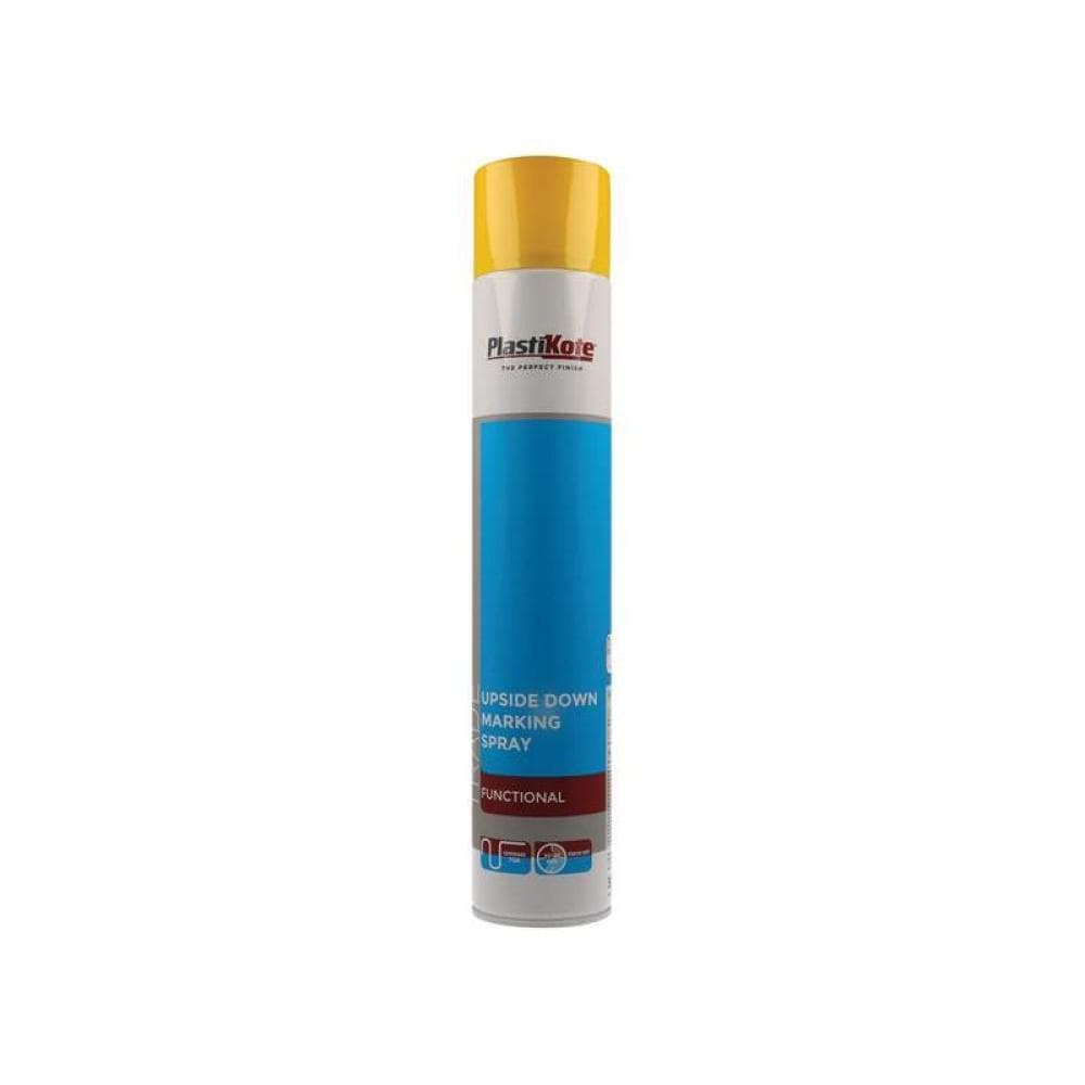 Plastikote 071032 Trade Upside Down Marking Spray Paint Yellow 750Ml