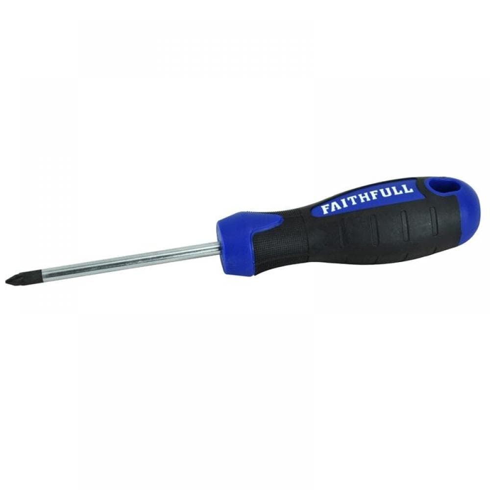 Faithfull Soft Grip Screwdriver Pozidriv Tip Pz2 X 100Mm