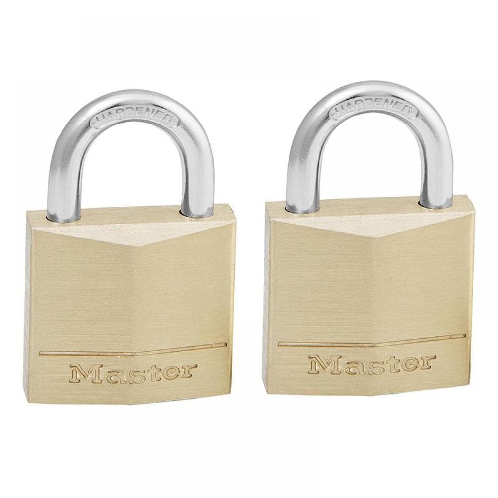 Master Lock 130EURT Solid Brass 30Mm Padlock 4-Pin - Keyed Alike X 2