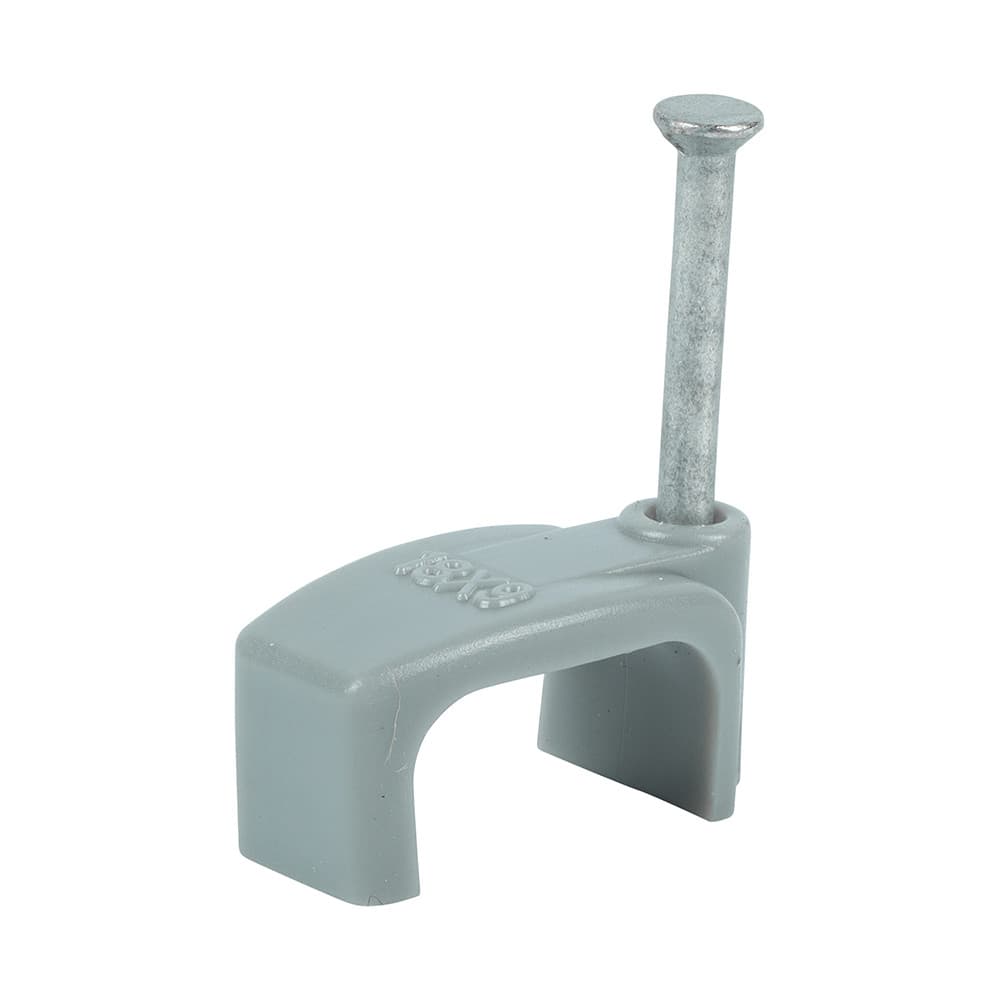 Timco 225159 Flat Twin & Earth Cable Clips - Grey To Fit 10.0Mm Box 100