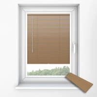 Honey Perfect Fit Wooden Blinds Bass Wood