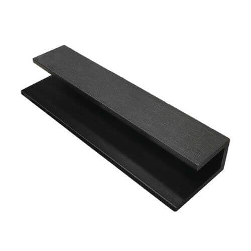 Standard Composite Panel Cladding J Trim - 3.6m x 40mm Black