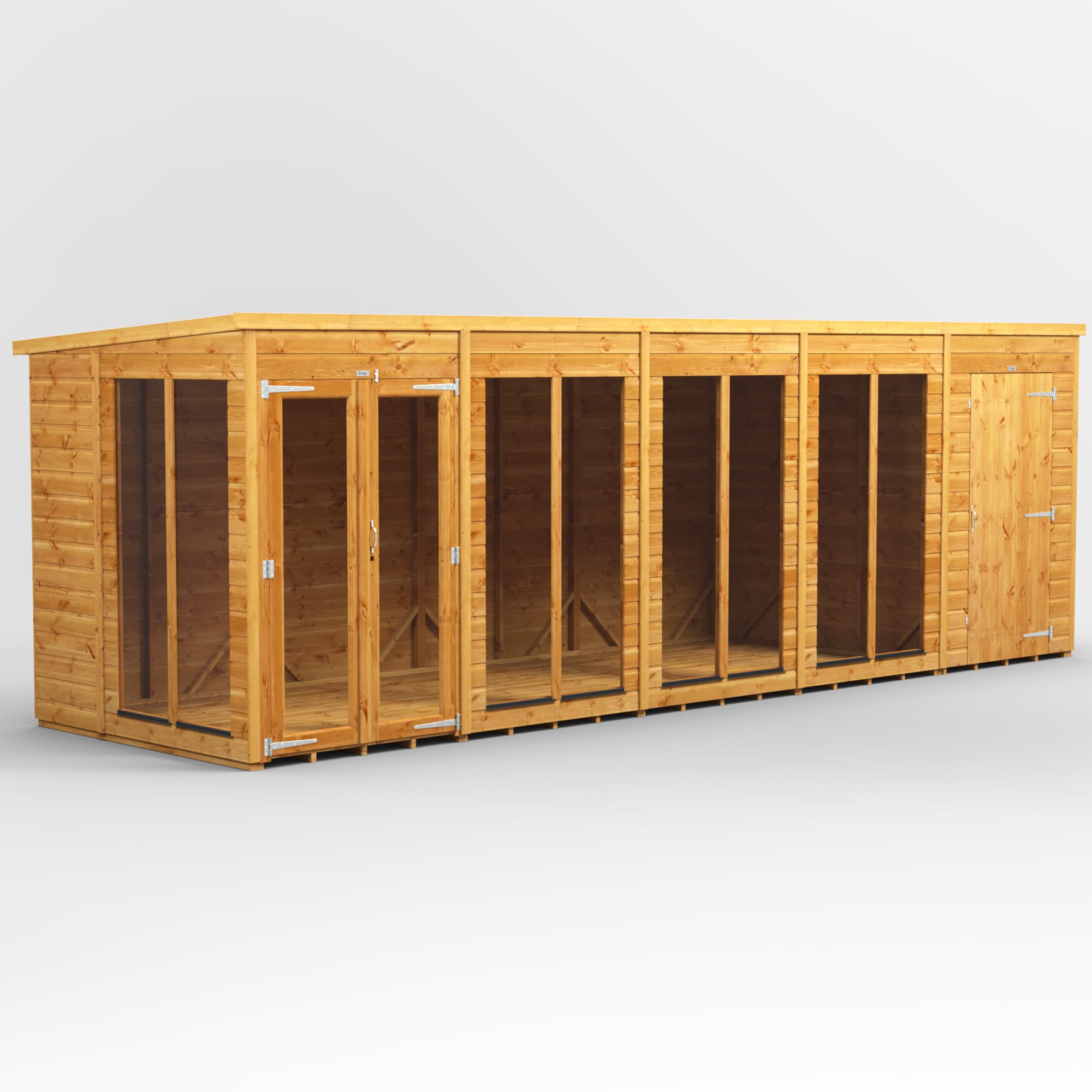 Powersheds 20 x 6 Power Pent Summerhouse With 4ft Side Store