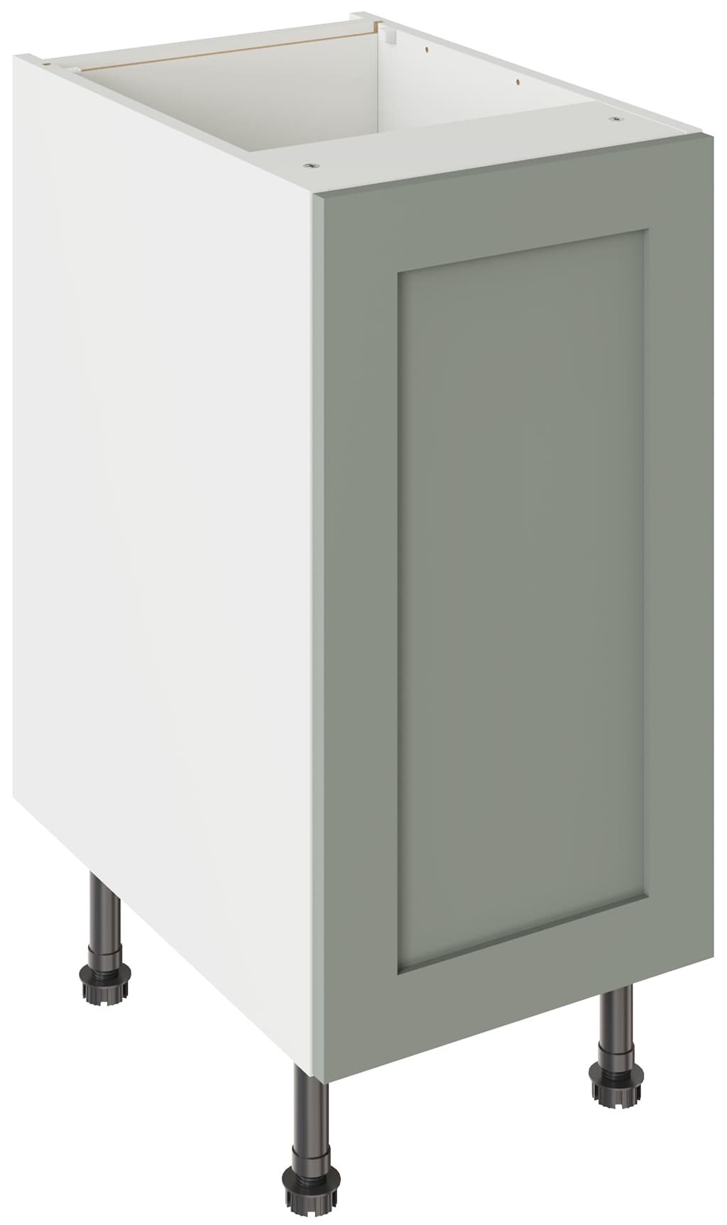Flatpack 400 Base Kitchen Cabinet Shaker Ultra Matt Sage Green