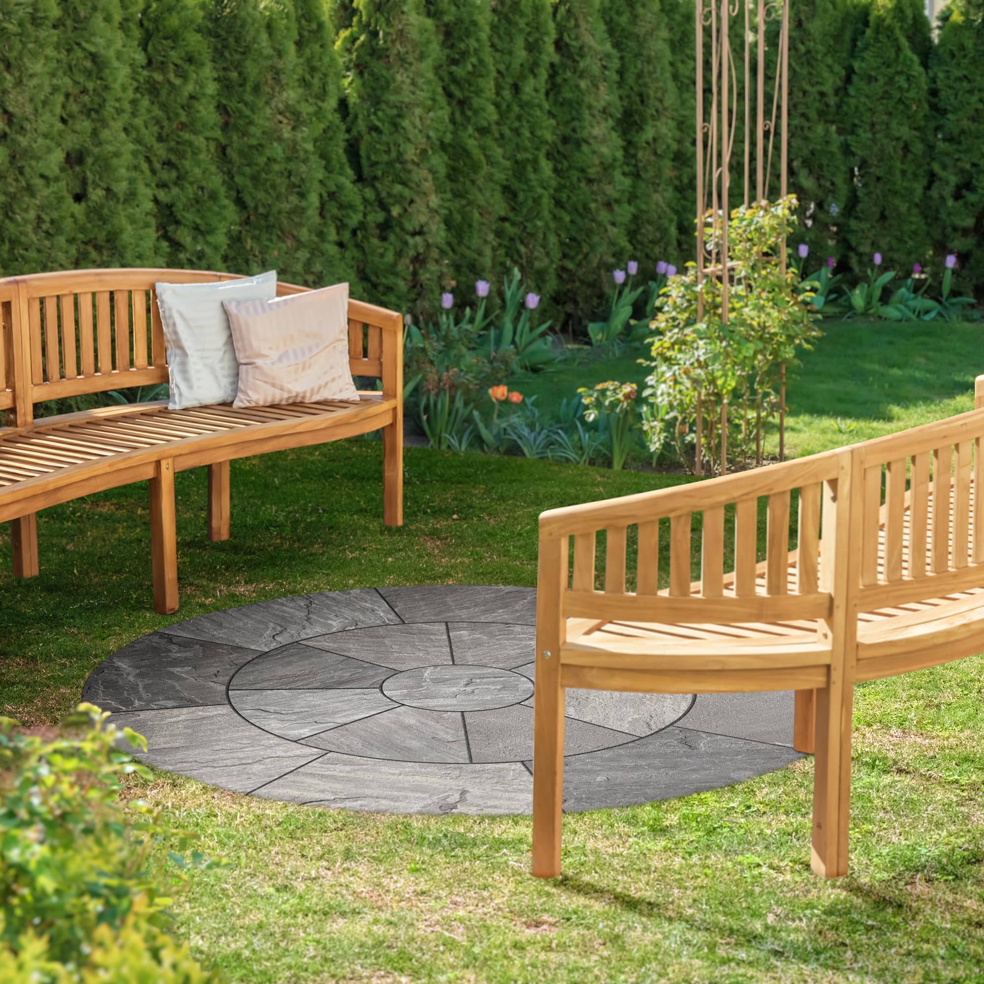 Global Stone Premium Indian Sandstone Natural Stone 2.8m Circle Monsoon