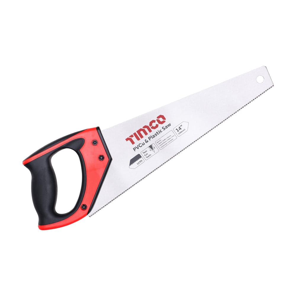 PVCu & Plastic Saw 14" (350mm) – 15 TPI, Soft-Grip