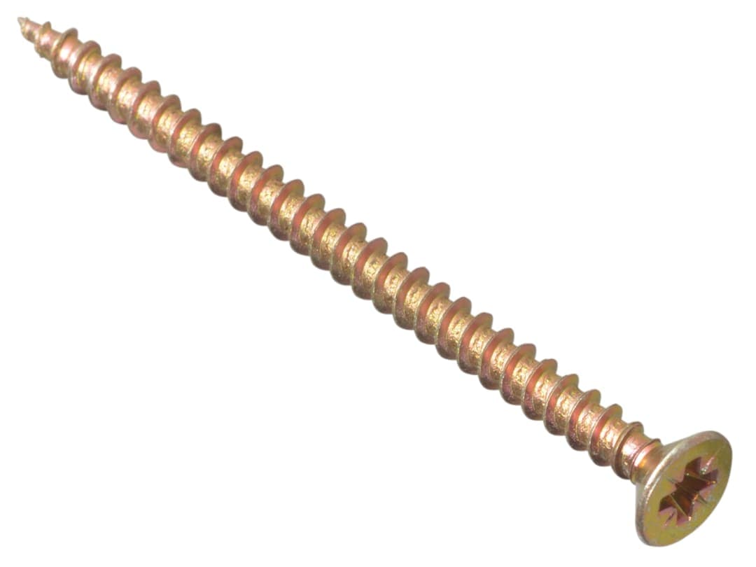 ForgeFix Multi-Purpose Pozi Compatible Screw CSK ST ZYP 4.5 x 60mm Box 100 MPS4560Y