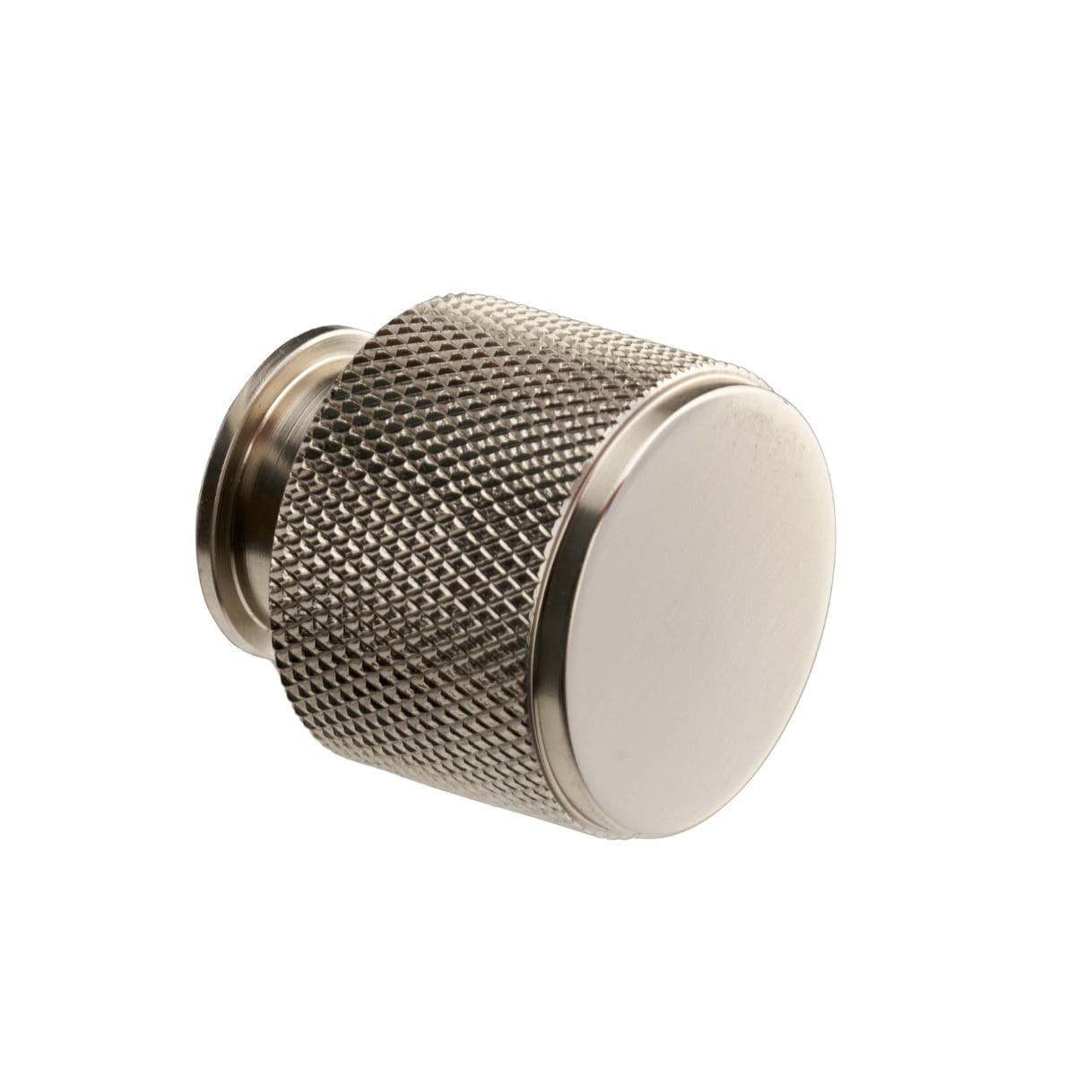 Kensington Knurled Cabinet & Drawer Knob - Brushed Nickel - 25mm - Elite Knobs & Handles