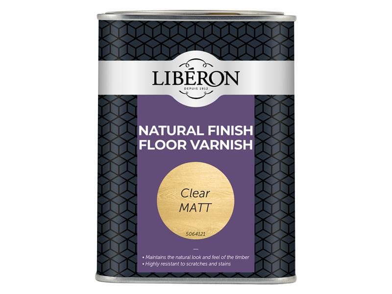 Liberon 126852 Natural Finish Floor Varnish Clear Matt 1 Litre