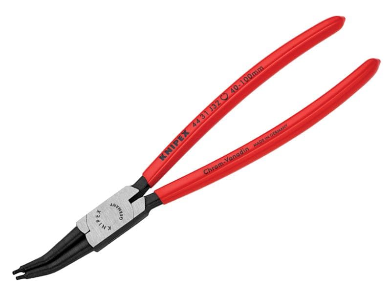 Knipex 44 31 J32 Circlip Pliers Internal 45° Bent Tip 40-100Mm J32