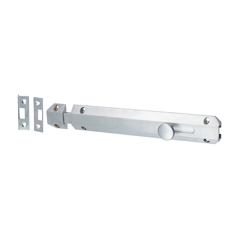 Timco 200946 Architectural Flat Section Bolt - Satin Chrome 210 X 35Mm Bag 1