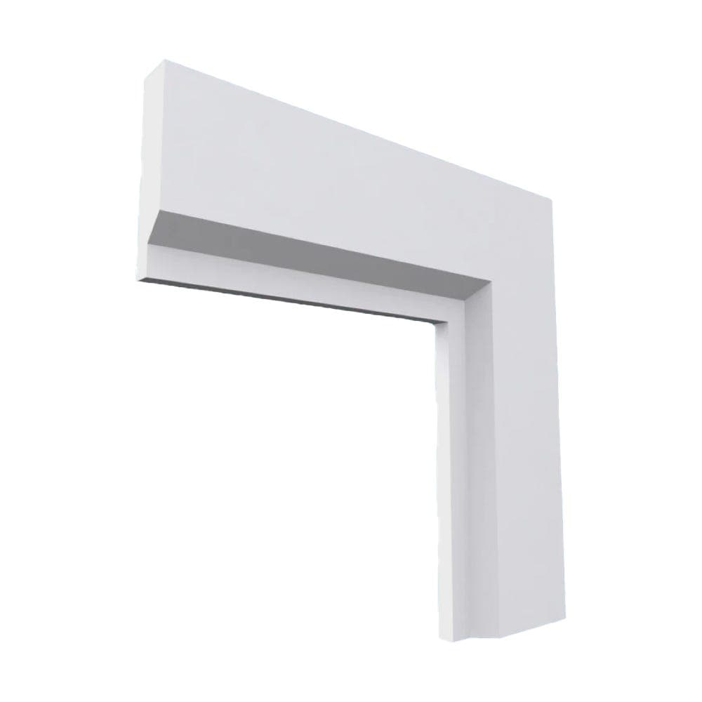Rebate 45 MDF Architrave White Primed 4200mm x 80mm x 18mm