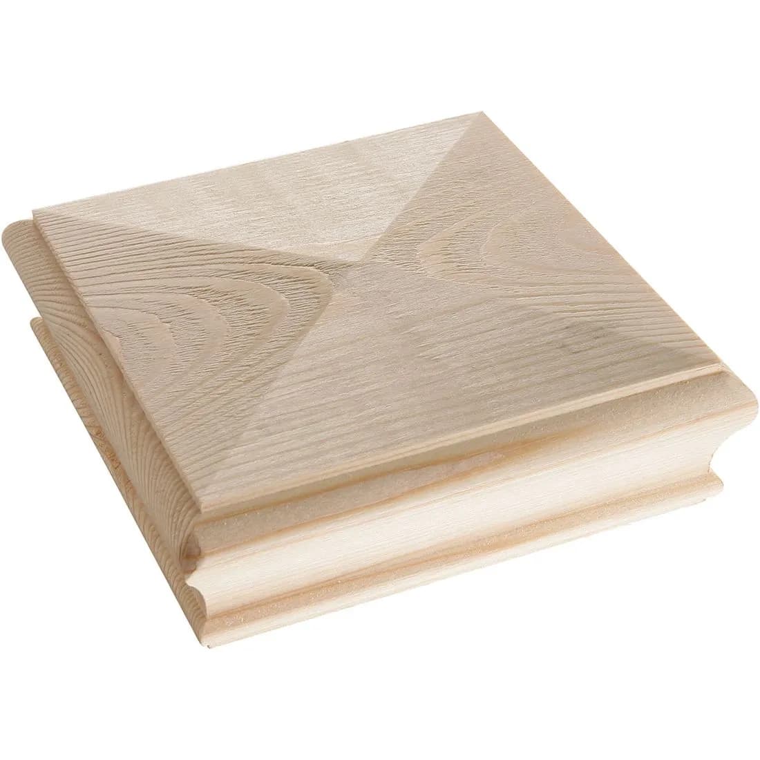 Stair Flat Newel Cap 125Mm X 125Mm X 47Mm Pine