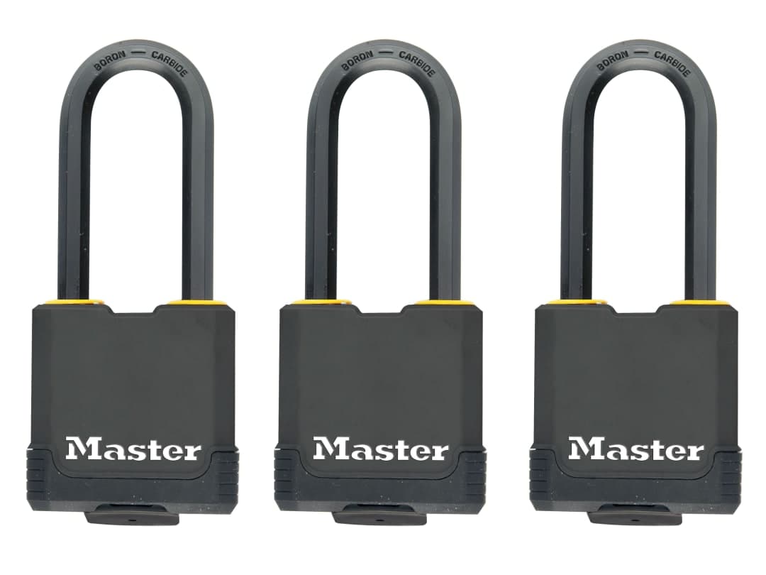 Master Lock Excell™ Weather Tough 45mm Padlock 4-Pin- Keyed Alike x 3 M115EURTRILF
