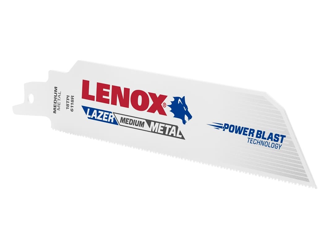 LENOX MetalWolf Wave Edge Reciprocating Saw Blade 152 x 25 x 1.1mm 18 TPI (Pack 5) 201746118R