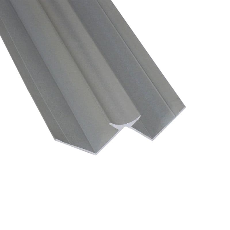 Laminate Wall Panel 10mm Internal Corner Trim - 2420mm Aluminium
