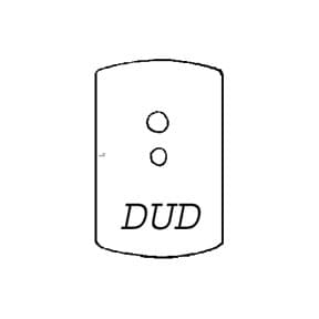 Thomas Dudley Dudley 73.5 Square Dual Flush Push Button DUDPIAZDF