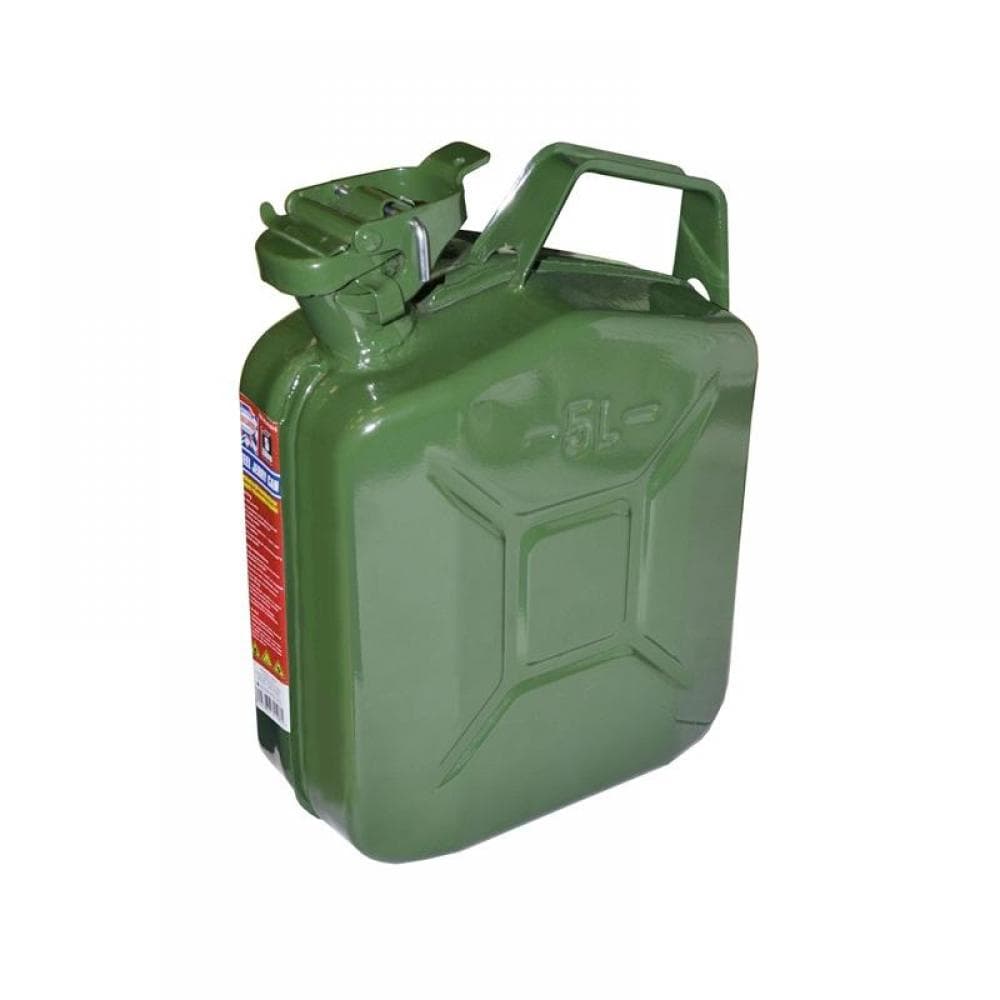 Faithfull Green Steel Jerry Can 5 Litre