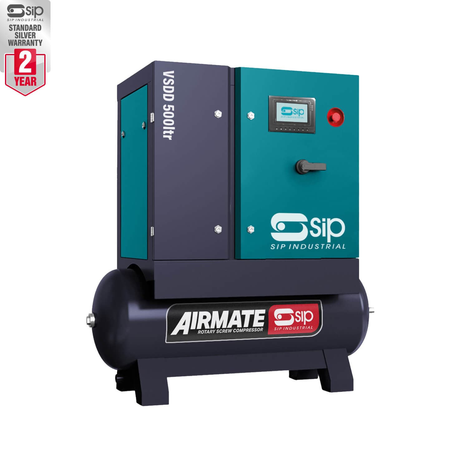 Sip 08268 Vsdd 15Kw 10Bar 500Ltr 400V Rotary Screw Compressor