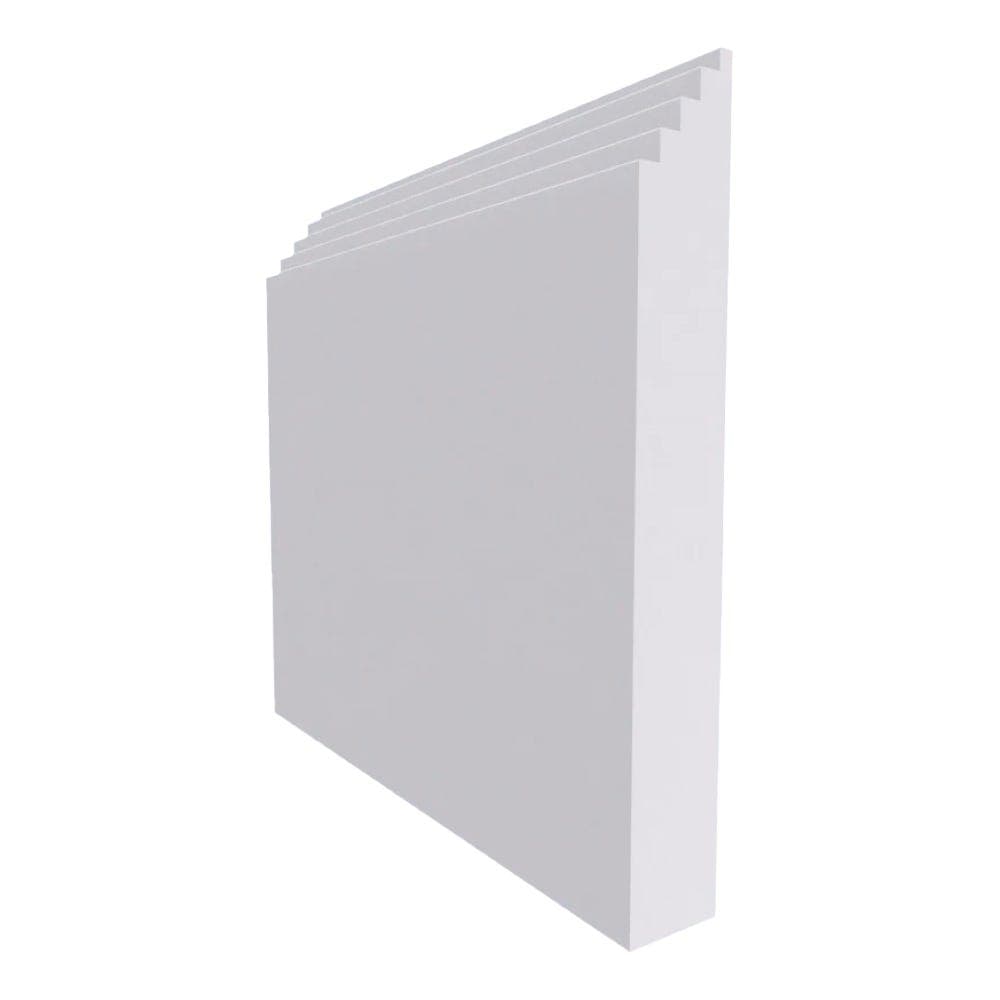 Mini Stepped MDF Skirting Board White Primed 4200mm x 145mm x 18mm