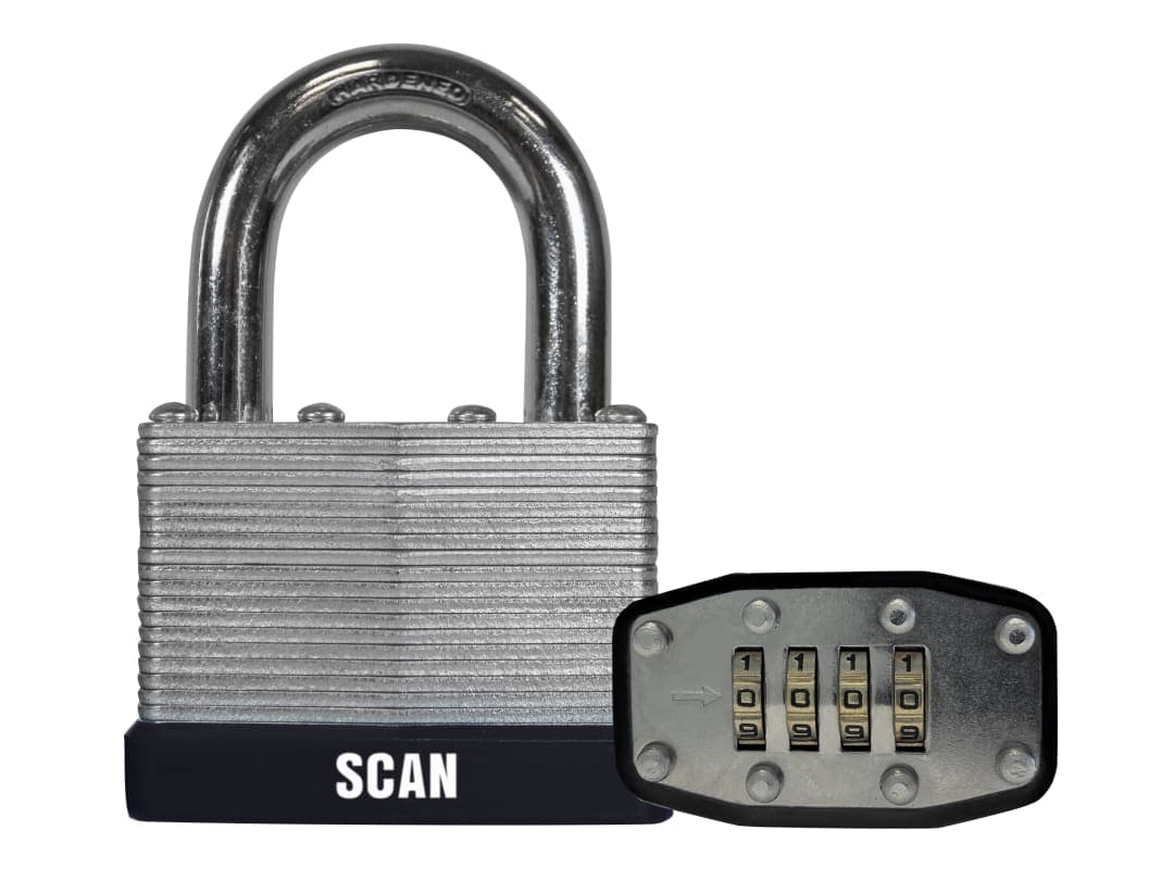 Scan Laminated Steel Combination Padlock 50mm QC0450