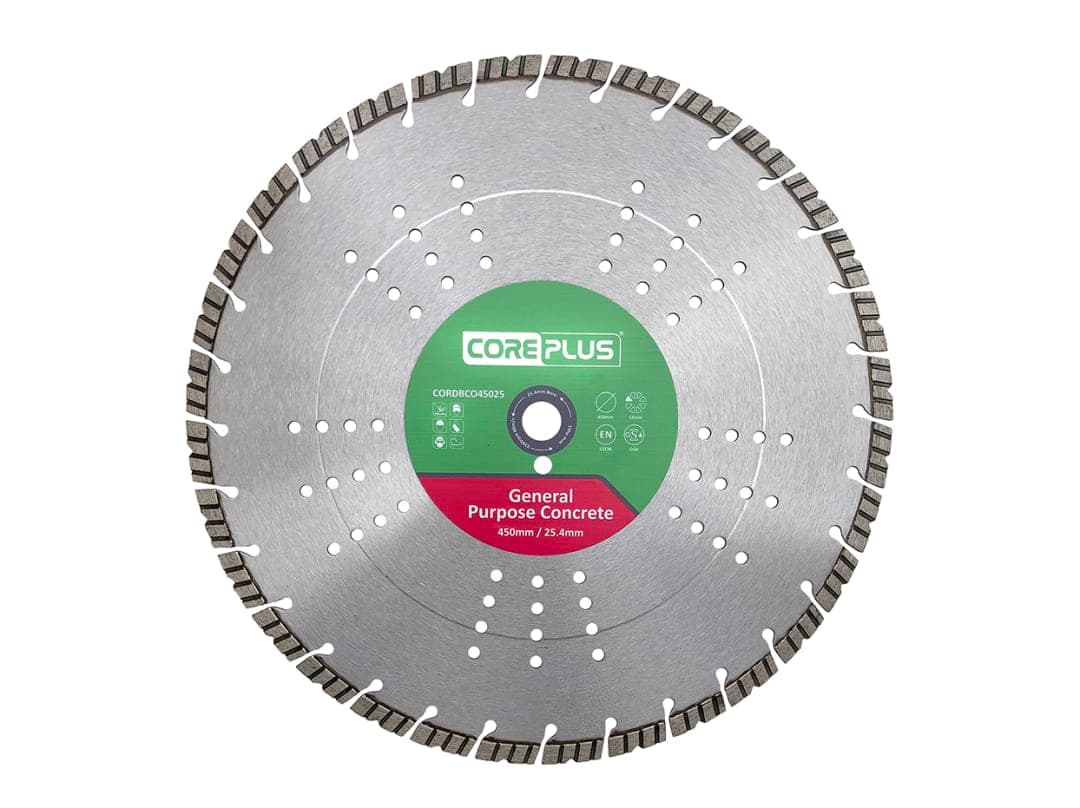 CorePlus General Purpose Concrete Diamond Blade 450 x 25mm CORDBCO45025