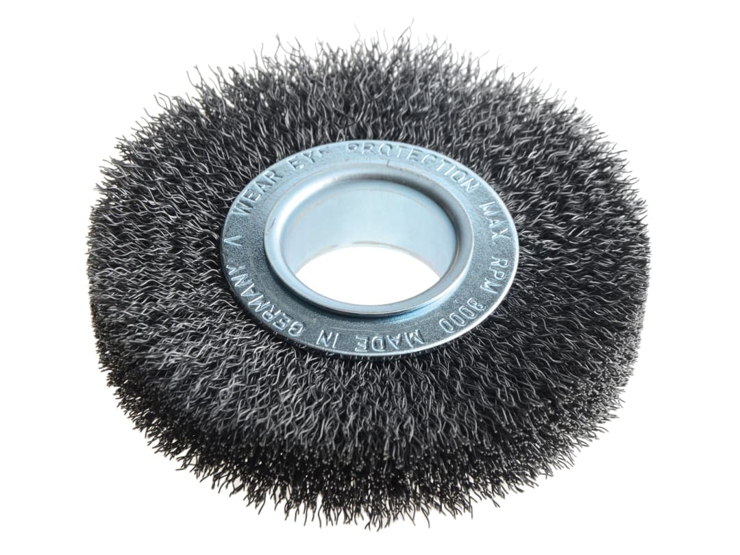 Lessmann Wheel Brush D100mm x W20-22 x 30 Bore Steel Wire 0.30 + Adaptors Set 1 323.162