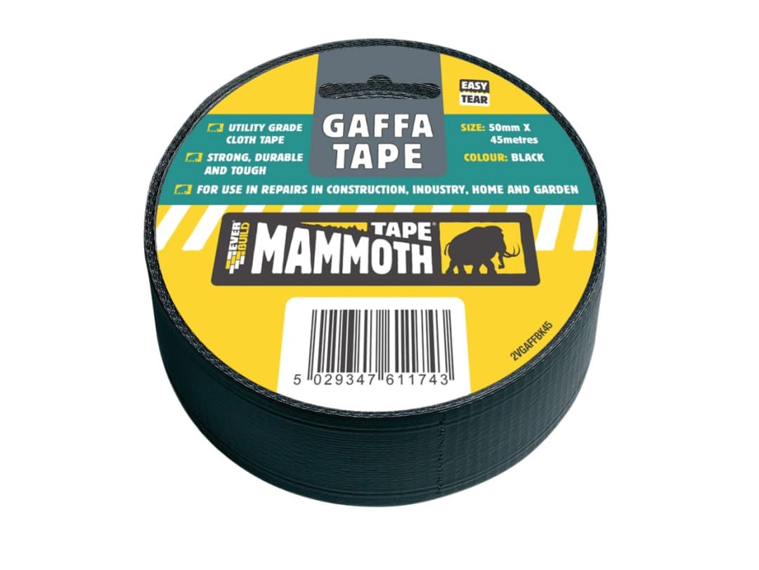 Everbuild Sika Gaffa Tape 50mm x 45m Black 467448