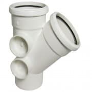 FloPlast Ring Seal Soil Branch - 135 Degree x 110mm White