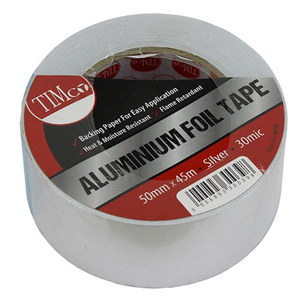 Timco AFT50 Aluminium Foil Tape 45M X 50Mm Roll 1