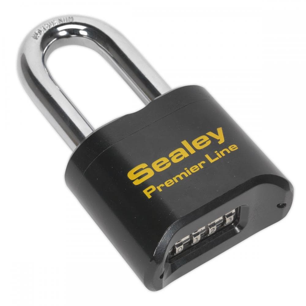 Sealey PL603L Steel Body Combination Padlock Long Shackle 62Mm
