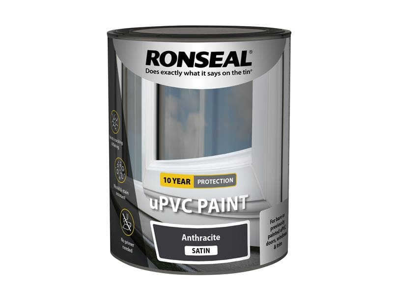 Ronseal 39391 Upvc Paint Anthracite Satin 750Ml