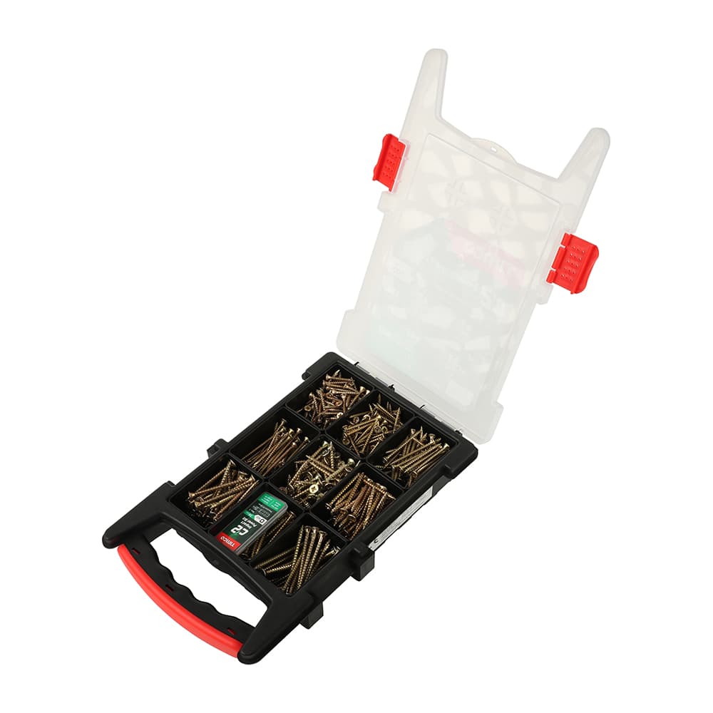 Timco C2 Strong-Fix Mixed Grab Pack - Pz - Double Countersunk - Yellow Tray 600 C2GPACK
