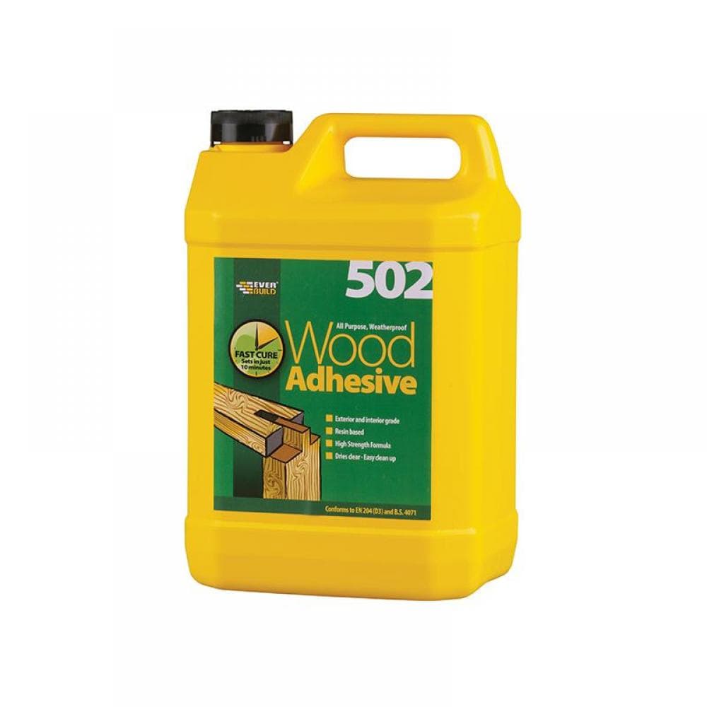 Everbuild Sika 488859 502 All Purpose Weatherproof Wood Adhesive 5 Litre