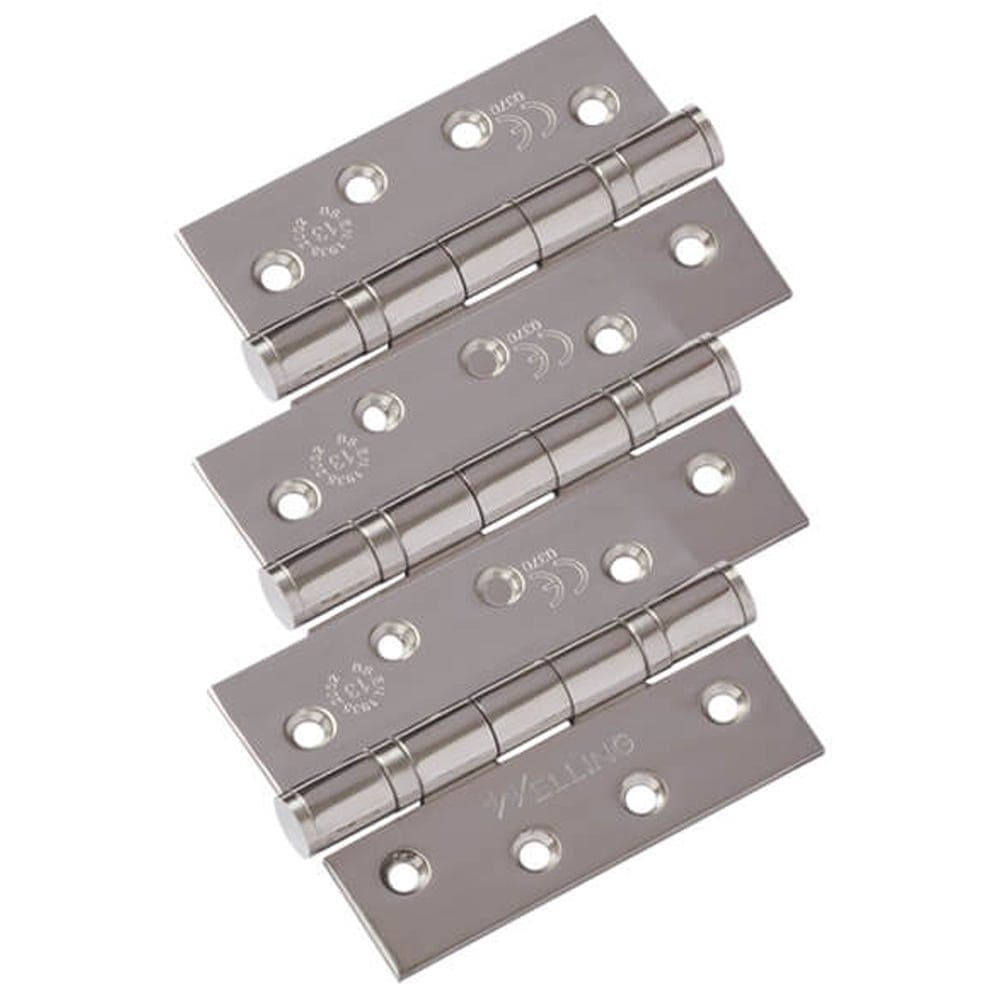 Welling Ball Bearing Butt Door Hinge - 102mm x 76mm x 3mm (Pack of 3)