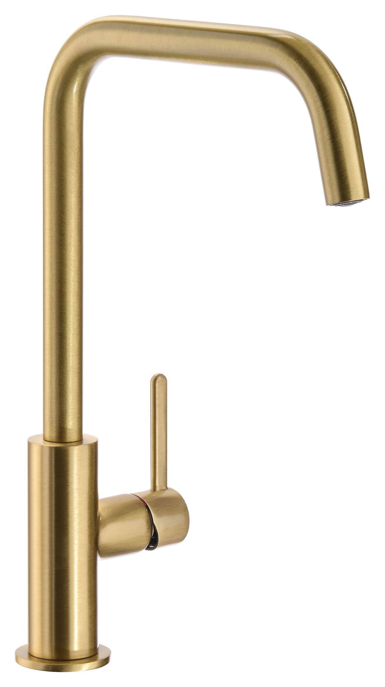 Abode Althia Brushed Brass Single Lever Monobloc Kitchen Mixer Tap AT2103, 98x321x48mm