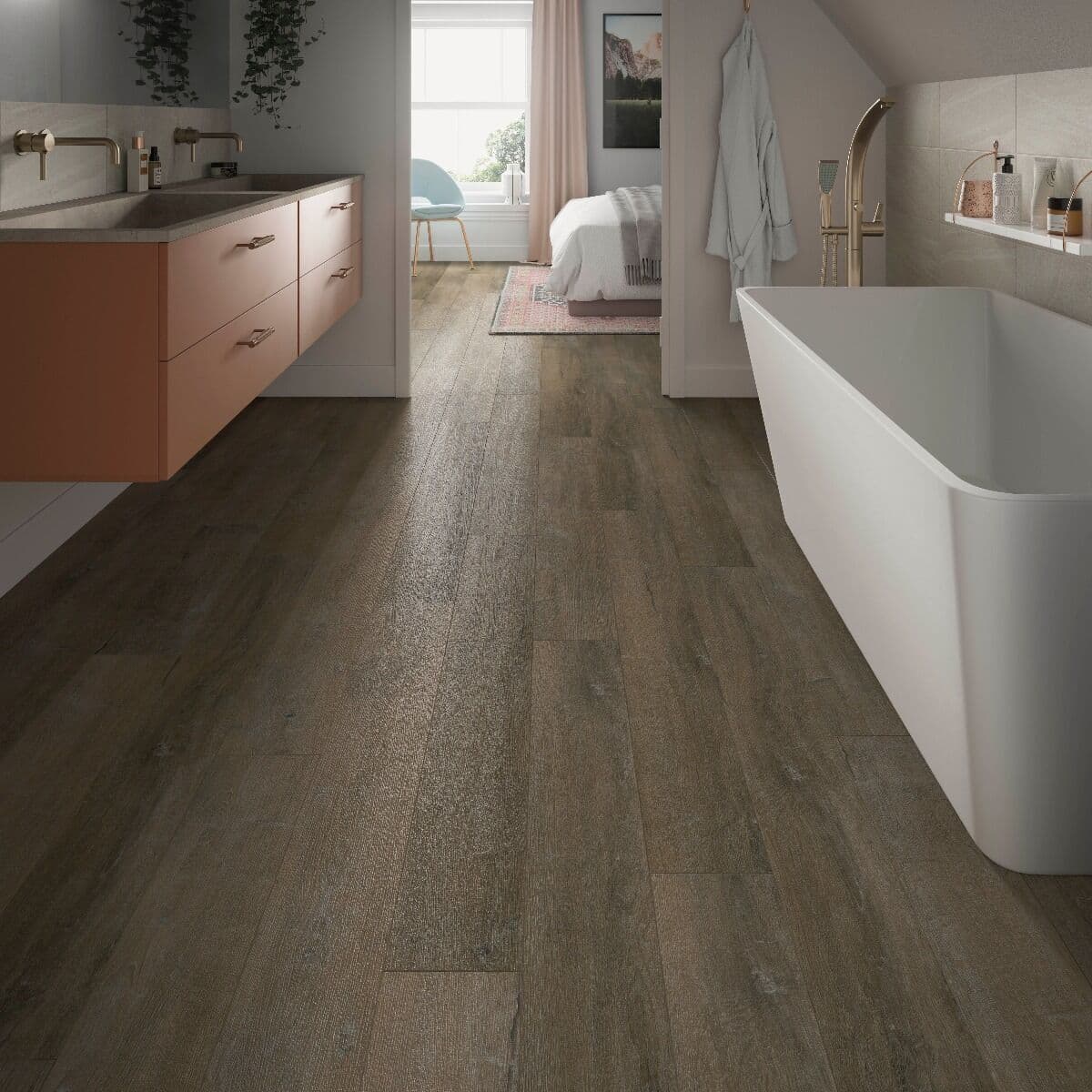 ClickLux Click-Fit Luxury Vinyl Tiles Antique Cedar 18x122cm