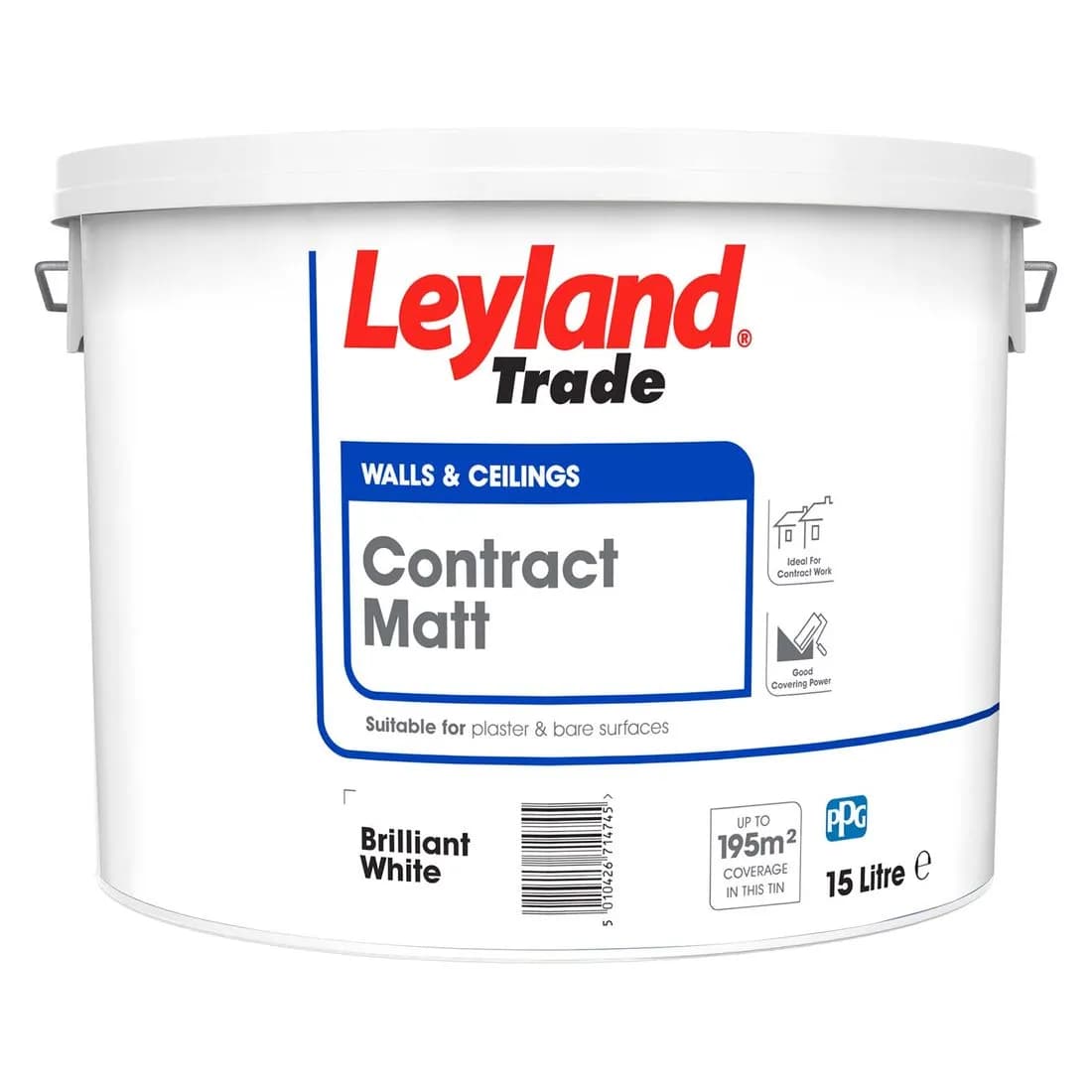 Leyland Contract Matt Brilliant White 15L
