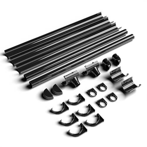 FloPlast Mini Gutter Shed Pack Apex Style Roof - 8 x 6 Black