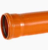 110mm x 6mtr Single Socket Underground Pipe