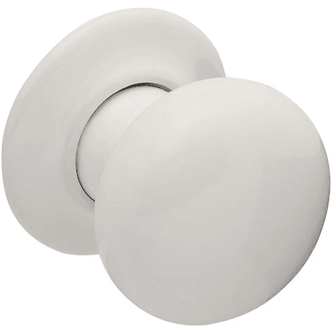 Boston Ceramic Mortice Door Knob - White - Pair - Internal - Designer Levers