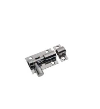 Straight Door Bolt - 38mm - Chrome Plated - Internal - Security Solutions