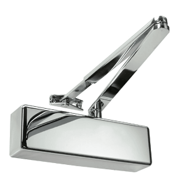Rutland TS3204 Power Size Scissor Fire Rated Arm Door Closer - EN3/4 - Soft Line - Polished Nickel