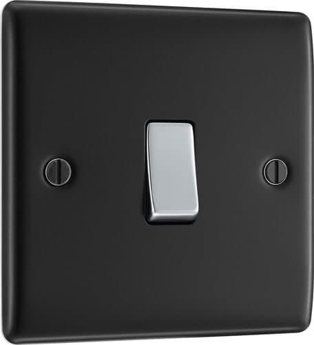 Screwless Flatplate Brushed Steel Switched 13A Fused Connection Unit With Power Indicator And Cable Outlet FBS53-01