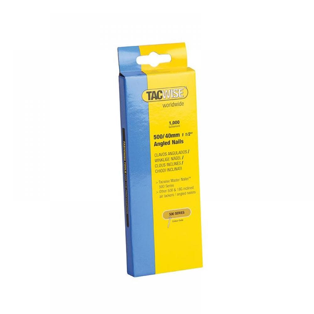 Tacwise 0483 500 18 Gauge 40Mm Angled Nails (Pack 1000)