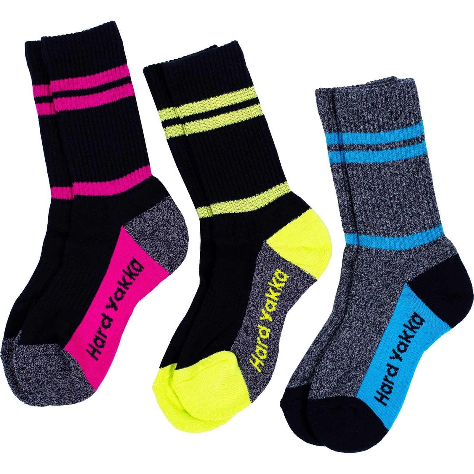 Hard Yakka Crew 3 Pack Work Sock Size Itm 36845-68860-01