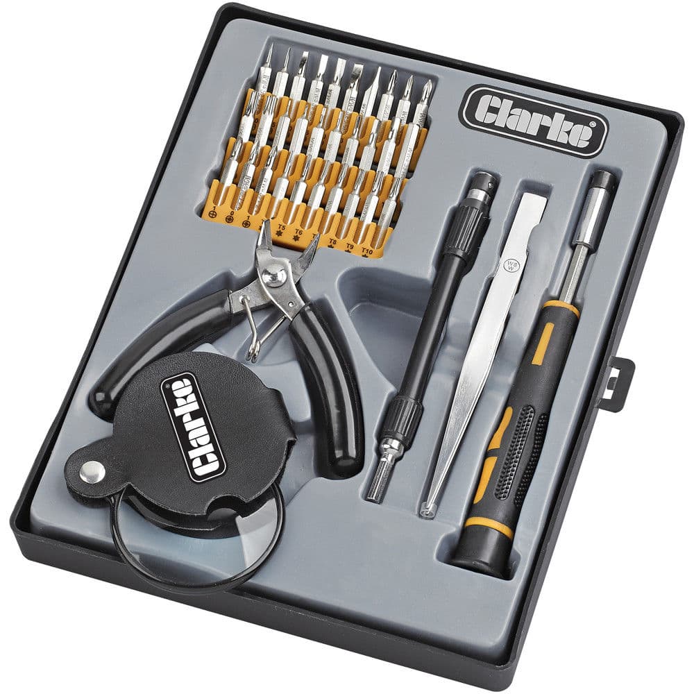 Clarke 1801742 Cht742 36 Piece Precision Tool Set