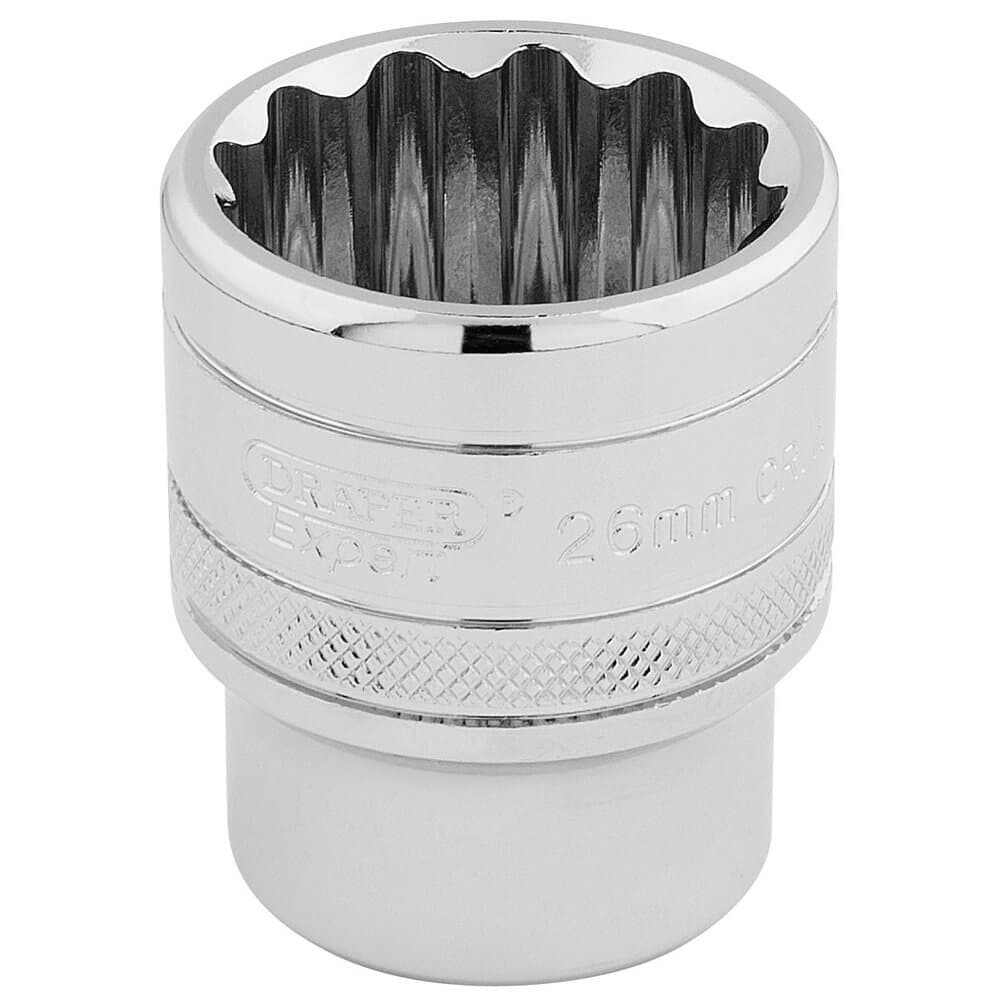 Draper Expert 33441 Hi-Torq® 12 Point Socket 1/2in Sq. Dr. 26Mm each